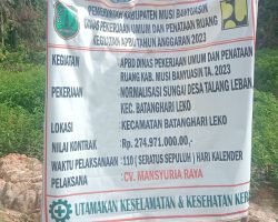 Disinyalir Kurang Pengawasan, Begini Hasil Pengerjaan Normalisasi Sungai Desa Talang Leban