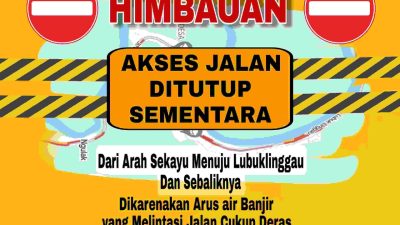 Akses Jalan Sekayu-Lubuk Linggau Ditutup Sementara Akibat “Ayo Ndalam”, Ini Himbauan Kapolsek Sanga Desa