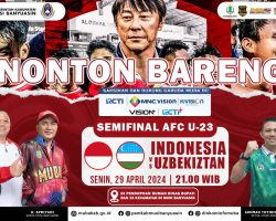 Pj Bupati Muba Sandi Fahlepi Bersama PSSI Muba dan Katar Muba Gelar Nobar Serentak