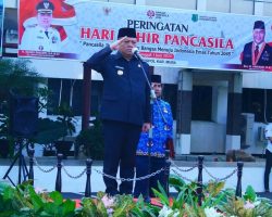 Pj Bupati Sandi Fahlepi Pimpin langsung Upacara Hari Lahir Pancasila dan Peringatan Hari Lingkungan Hidup Sedunia