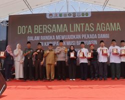 Wujudkan Pilkada Damai,Polres Muba Gelar Doa Bersama Lintas Agama