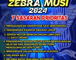 Berikut 7 Sasaran Prioritas Operasi Zebra Musi 2024 Satlantas Polres Muba