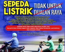 Satlantas Polres Muba Himbau Pengendara Sepeda Listrik Tak lewati Jalan Raya Umum