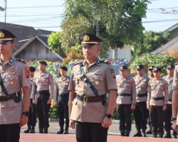 Polres Muba Gelar Upacara Sertijab 1 Kasat Dan 2 Kapolsek Jajaran Polres Muba
