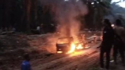 Kemarin Sumur Minyak, Hari Ini Mobil Pengangkut Minyak Illegal Terbakar