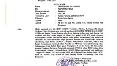 Terima 300 Juta, Kapolsek Keluang Tangkap lepas Mafia minyak
