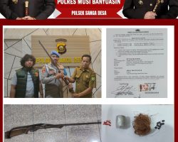 Ops Senpi Musi 2025, Polsek Sanga Desa Terima Penyerahan Dua Senpira