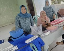 Gelar Posyandu Rutin, Ketua TP PKK Desa Sindang Marga Bagikan Asupan Gizi Tambahan untuk Balita