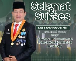 Ketua PJS Muba Ucapkan Selamat Pelantikan Pj Sekda