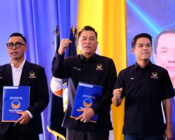 Bupati HM Toha Tohet Hadiri Pelantikan Serentak 14 DPD Partai NasDem se-Sumsel