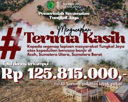 Aksi Kemanusiaan, Pemerintah Kecamatan Tungkal Jaya Galang Donasi Bencana Sumatera