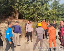 Tim SAR Gabungan Gerak Cepat Lakukan Pencarian Korban Tenggelam di Sungai Batanghari Leko