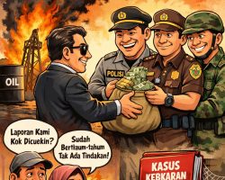 Kanit Pidsus Polres Muba Diduga Ikut Nikmati Upeti Kebakaran Sumur Minyak di Keluang