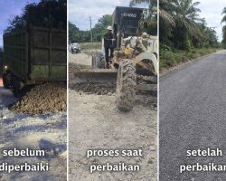 Gandeng Perusahaan Perbaiki Jalan, Camat Bayung Lencir Komitmen Bangun Infrastruktur Wujudkan “Muba Maju Lebih Cepat”