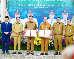 Teken MoU Kerjasama Muba-Muaro Jambi, Langkah Strategis Hadapi Tantangan Perbatasan