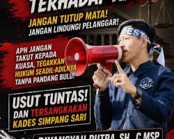 Ketua PJS Muba Desak APH Tersangkakan Kades Simpang Sari, Diduga Lakukan Penyimpangan Dana Desa