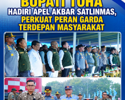 Bupati Toha Hadiri Apel Akbar Satlinmas, Perkuat Peran Garda Terdepan Masyarakat