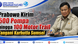 Prabowo Kirim 500 Pompa hingga 100 Motor Trail Tangani Karhutla Sumsel