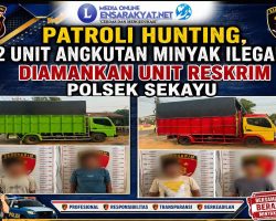 Patroli Hunting, 2 Unit Angkutan Minyak Ilegal Diamankan Unit Reskrim Polsek Sekayu