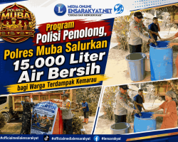 Program Polisi Penolong, Polres Muba Salurkan 15.000 Liter Air Bersih bagi Warga Terdampak Kemarau