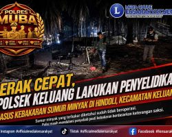 Gerak Cepat, Polsek Keluang Selidiki Kebakaran Sumur Minyak di Hindoli