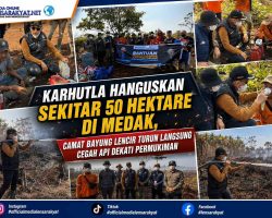 Karhutla Hanguskan Sekitar 50 Hektare di Medak, Camat Bayung Lencir Turun Langsung Cegah Api Dekati Permukiman