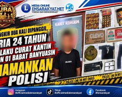 Mangkir Dua Kali Dipanggil, Pria 24 Tahun Pelaku Curat Kantin SDN 01 Babat Banyuasin Diamankan Polisi
