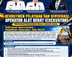Pemkab Muba Buka Jalur Emas! Pelatihan & Sertifikasi Operator Excavator Gratis 2026 untuk Pemuda Desil 1-5