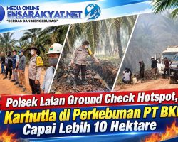 Polsek Lalan Ground Check Hotspot, Karhutla di Perkebunan PT BKI Capai Lebih 10 Hektare