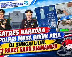 Satres Narkoba Polres Muba Bekuk Pria di Sungai Lilin, 33 Paket Sabu Diamankan