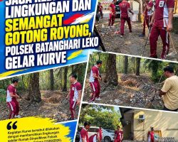 Jaga Kebersihan Lingkungan dan Semangat Gotong Royong, Polsek Batanghari Leko Gelar Kurve
