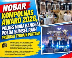 Nobar Kompolnas Award 2026, Polres Muba Bangga Polda Sumsel Raih Predikat Terbaik Pertama