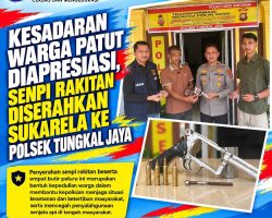 Kesadaran Warga Patut Diapresiasi, Senpi Rakitan Diserahkan Sukarela ke Polsek Tungkal Jaya