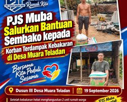 PJS Muba Salurkan Bantuan Sembako kepada Korban Terdampak Kebakaran di Desa Muara Teladan