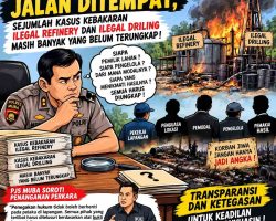 Kinerja Satreskrim Polres Muba Jalan Ditempat, Sejumlah Kasus Kebakaran Illegal Refinery dan Illegal Drilling Masih Banyak yang Belum Terungkap