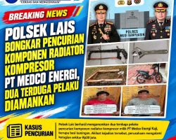 Polsek Lais Bongkar Pencurian Komponen Radiator Kompresor PT Medco Energi, Dua Terduga Pelaku Diamankan