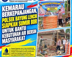 Kemarau Berkepanjangan, Polsek Bayung Lencir Siapkan Sumur Bor untuk Bantu Kebutuhan Air Bersih Masyarakat