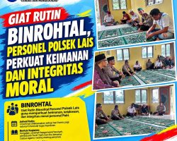 Giat Rutin Binrohtal, Personel Polsek Lais Perkuat Keimanan dan Integritas Moral