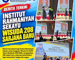 Institut Rahmaniyah Sekayu Wisuda 208 Sarjana Baru