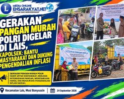 Gerakan Pangan Murah Polri Digelar di Lais, Kapolsek: Bantu Masyarakat dan Dukung Pengendalian Inflasi