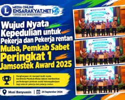 Wujud Nyata Kepedulian untuk Pekerja dan Pekerja rentan  Muba, Pemkab Sabet Peringkat  1 Jamsostek Award 2025