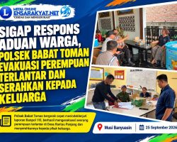 Sigap Respons Aduan Warga, Polsek Babat Toman Evakuasi Perempuan Terlantar dan Serahkan kepada Keluarga