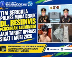 Tim Serigala Polres Muba Bekuk DL, Residivis Pencurian Aluminium Jadi Target Operasi Sikat I Musi 2026