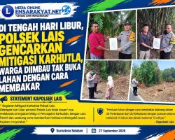 Di Tengah Hari Libur, Polsek Lais Gencarkan Mitigasi Karhutla, Warga Diimbau Tak Buka Lahan dengan Cara Membakar