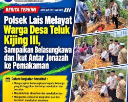 Polsek Lais Melayat Warga Desa Teluk Kijing III, Sampaikan Belasungkawa dan Ikut Antar Jenazah ke Pemakaman