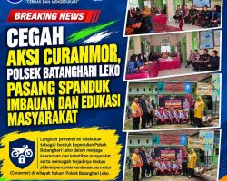 Cegah Aksi Curanmor, Polsek Batanghari Leko Pasang Spanduk Imbauan dan Edukasi Masyarakat