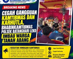 Cegah Gangguan Kamtibmas dan Karhutla, Bhabinkamtibmas Polsek Batanghari Leko Imbau Warga Tanah Abang