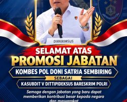 Mutasi Strategis Polda Sumsel, Kombes Pol Doni Satria Sembiring Dipromosikan ke Bareskrim Polri