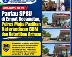 Pantau SPBU di Empat Kecamatan, Polres Muba Pastikan Ketersediaan BBM dan Ketertiban Antrean
