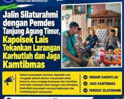 Jalin Silaturahmi dengan Pemdes Tanjung Agung Timur, Kapolsek Lais Tekankan Larangan Karhutlah dan Jaga Kamtibmas